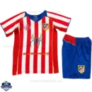 Atletico Madrid Home Kids Football Kit 2004/05 - Front View