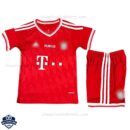 Retro Bayern Munich Home Kids Football Kit 2013/14 - Front View