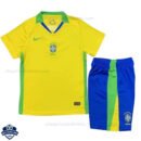 Brazil Home Kids Cheap Football Kit 2025/26 - Front View