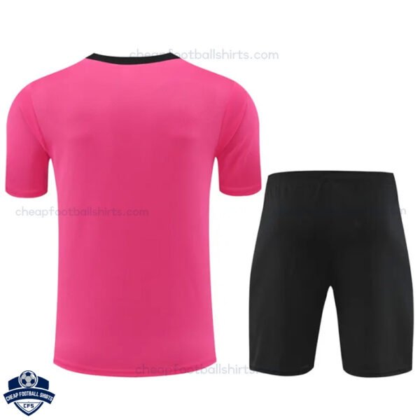 Chelsea Pink Black Training Kids Football Kit 24/25 - Back View