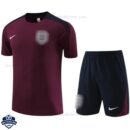 England Red Navy Training Kids Football Kit 24/25 - Front View