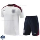 England White Training Kids Football Kit 24/25 - Front View