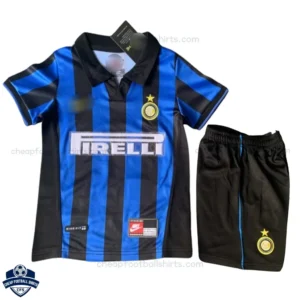 Retro Inter Milan Home Kids Football Kit 1998/99 - Front View