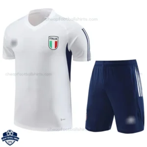 Italy White Training Kids Football Kit 24/25 - Front VIew