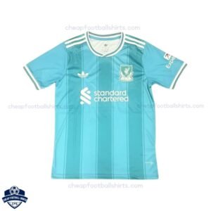 Front View of Liverpool Blue Third Men Cheap Football Shirts 2025/26