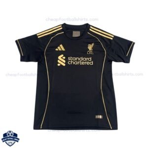 Front view of Liverpool Black Third Men Football Shirt 25/26