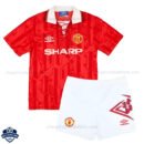 Manchester United Home Kids Football Kit 1992/94 - Front View