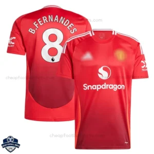 Manchester United Home Men Football Shirt 24/25 B.FERNANDES 8 - Over View