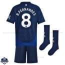Manchester United B.FERNANDES 8 Third Kids Cheap Football Kit 2024/25