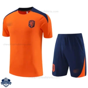 Netherlands Orange Blue Training Kids Football Kit 24/25 - Front View