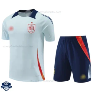 Spain White Training Kids Football Kit 24/25 - Front View