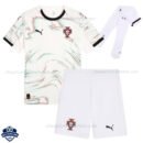 Portugal Away Kids Cheap Football Kit 2025/26 - Front View