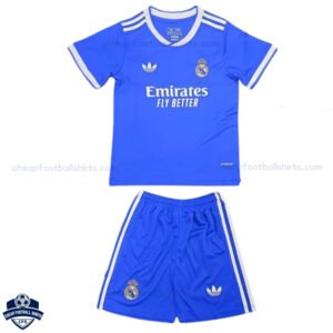 Real Madrid Third Kids Cheap Football Kit 2025/26 - Front View