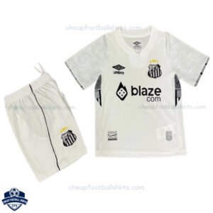 Santos Home Kids Football Kit 25/26 - Front View