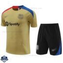 Barcelona Yellow Blue Training Kids Football Kit 24/25 - Front View