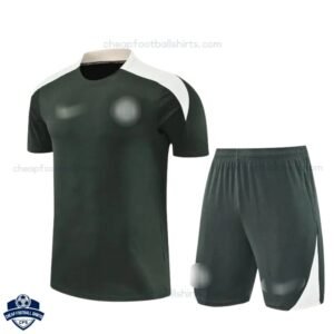 Chelsea Dark Green Pre Match Kids Football Kit 25/26 - Front View