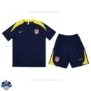 Atletico Madrid Blue Pre Match Training Kids Football Kit 25/26 - Real Front View