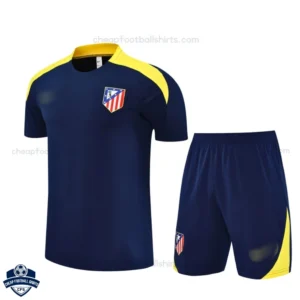 Atletico Madrid Blue Pre Match Training Kids Football Kit 25/26 - Front View