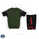 Bayern Munich Dark Green Pre Match Kids Football Kit 25/26 - Real Back View