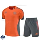Bayern Munich Orange Pre Match Kids Football Kit 25/26 - Front View