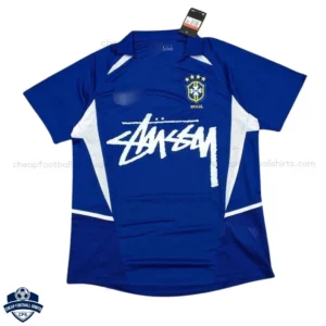 Brazil Stussy Away Men Football Shirt 2002 - Front View