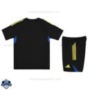 Manchester United Black Pre Match Kids Football Kit 25/26 - Real Back View