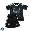 Real Madrid Black Goalkeeper Kids Football Kit 25/26 - Front View