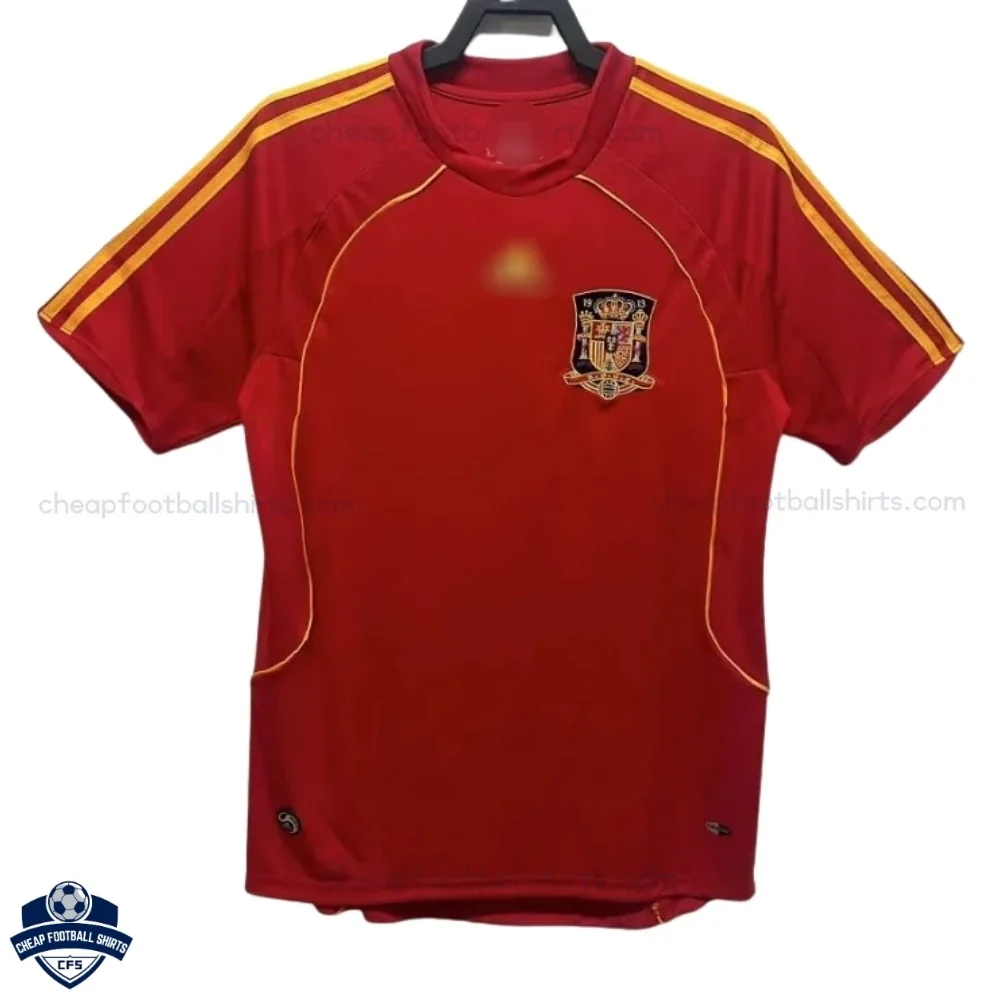 Spain Home Men Football Shirt 2008 - Front View
