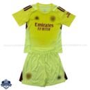 Arsenal YellowGoalkeeper Kids Cheap Football Kit 2025/26 - Front View