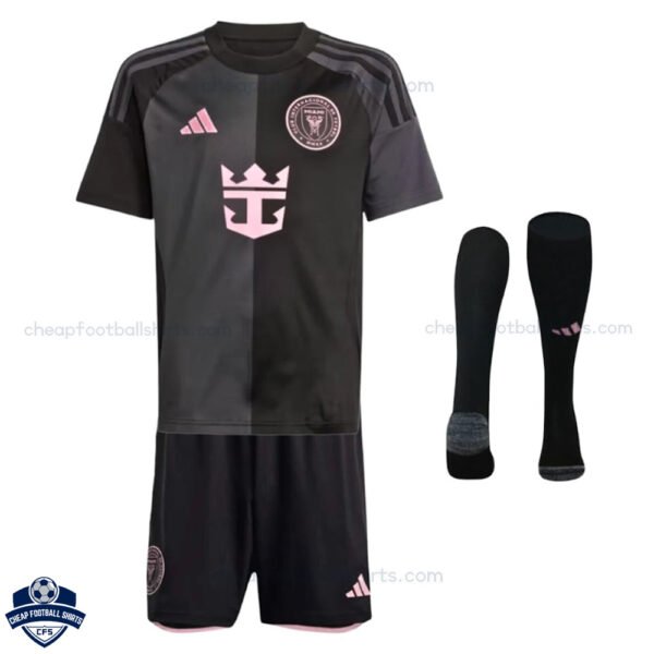 Inter Miami Away Kids Cheap Football Kit 2025/26 - Front View