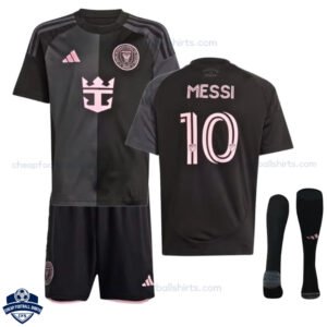 Inter Miami MESSI 10 Away Kids Cheap Football Kit 2025/26 - Over View