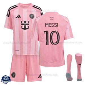 Inter Miami MESSI 10 Home Kids Cheap Football Kit 2025/26 - Over View