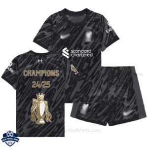 Liverpool Champions Gold Trophy Goalkeeper Kids Football Kit 24/25 - Over View