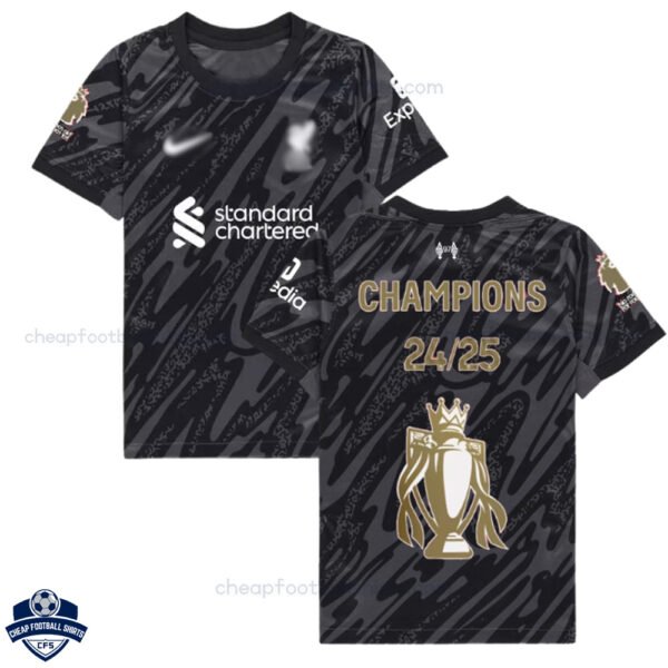 Liverpool Champions Gold Trophy Goalkeeper Men Football Shirt 24/25 - Over View