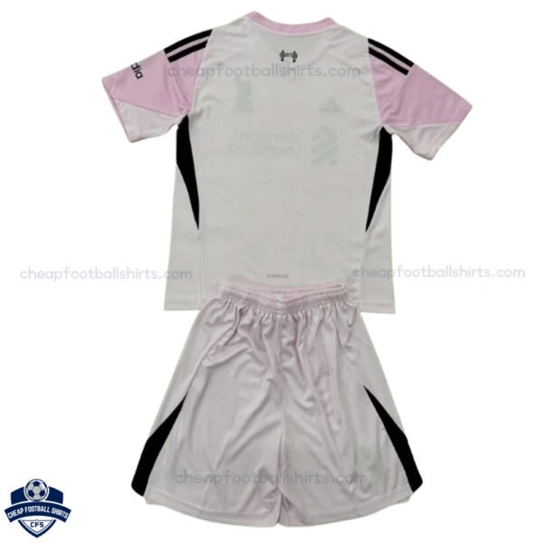 Liverpool Pink Goalkeeper Kids Cheap Football Kit 25/26 - Back View