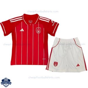 Nottingham Forest Home Kids Football Kit 25/26 - Front View