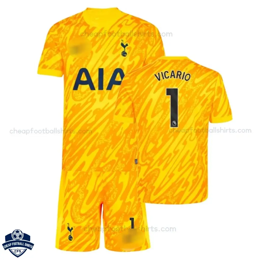 Tottenham Hotspur VICARIO 1 Goalkeeper Kids Football Kit 24/25 - Over View