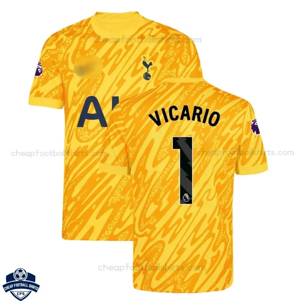 Tottenham Hotspur VICARIO 1 Goalkeeper Men Football Shirt 24/25 - Over View