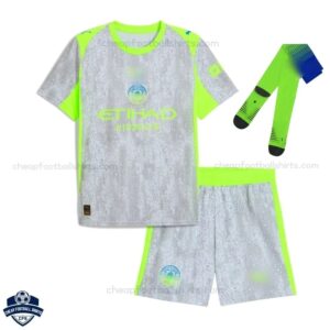 Manchester City Third Kids Football Kit 25/26 - Front View