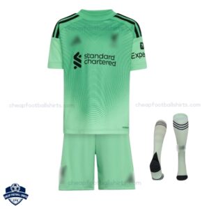 Liverpool Green Goalkeeper Kids Cheap Football Kit 25/26