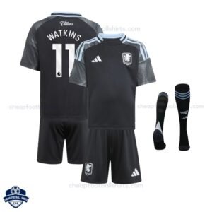 Aston Villa WATKINS 11 Away Kids Cheap Football Kit 2025/26 - Overview