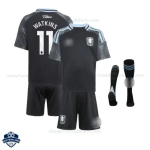 Aston Villa WATKINS 11 Away Kids Cheap Football Kit 2025/26 - Overview