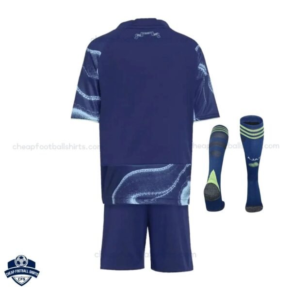 Ajax Away Kids Cheap Football Kit 2025/26 - back view with socks