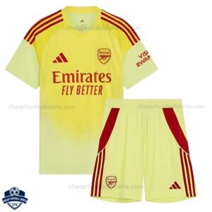Arsenal Goalkeeper Kids Football Kit 25/26 - front view