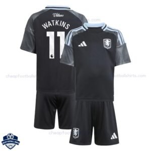 Aston Villa WATKINS 11 Away Kids Football Kit 25/26 - overview