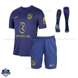 Atletico Madrid Away Kids Cheap Football Kit 2025/26 With Socks