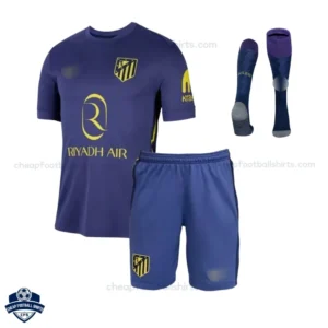Atletico Madrid Away Kids Cheap Football Kit 2025/26 With Socks
