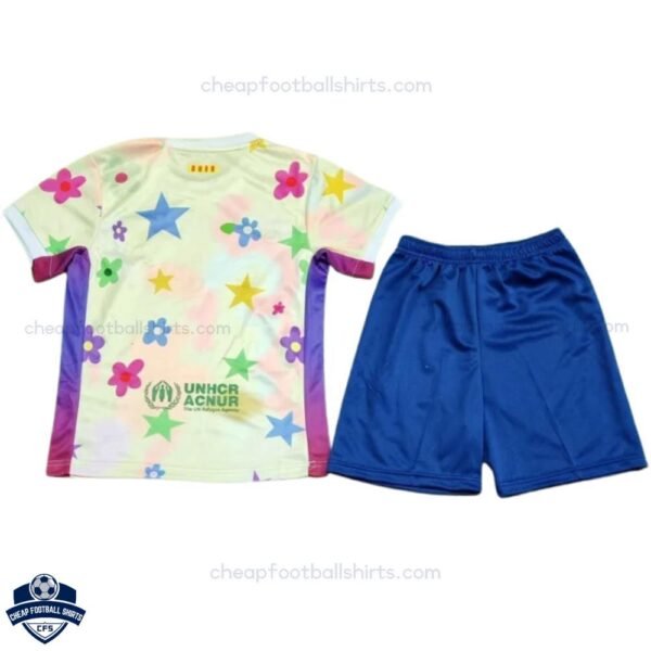 Barcelona Cherry Blossom Kids Football Kit 25/26 - back view