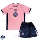 Barcelona Pink Special Edition Kids Football Kit 25/26 - front view