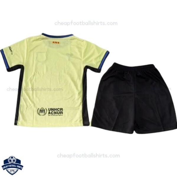 Barcelona Yellow Special Edition Kids Football Kit 25/26 - back view